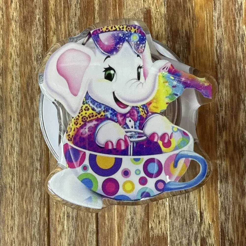 Magnetic Lisa Frank Elephant in a Mug Pop Up Phone Grip